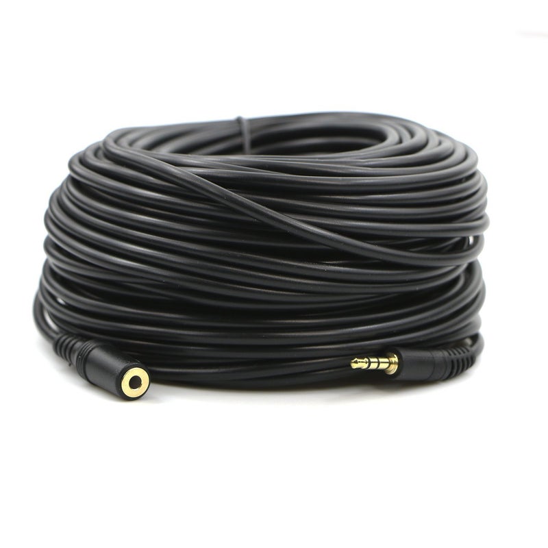 PASOW 3.5mm Stereo Male to Female Extension Audio Cable Cord (60 Feet) - Image 3